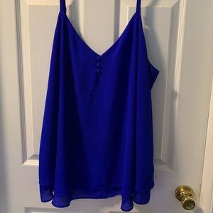 Torrid Satiny Tank Top, 2X, Blue